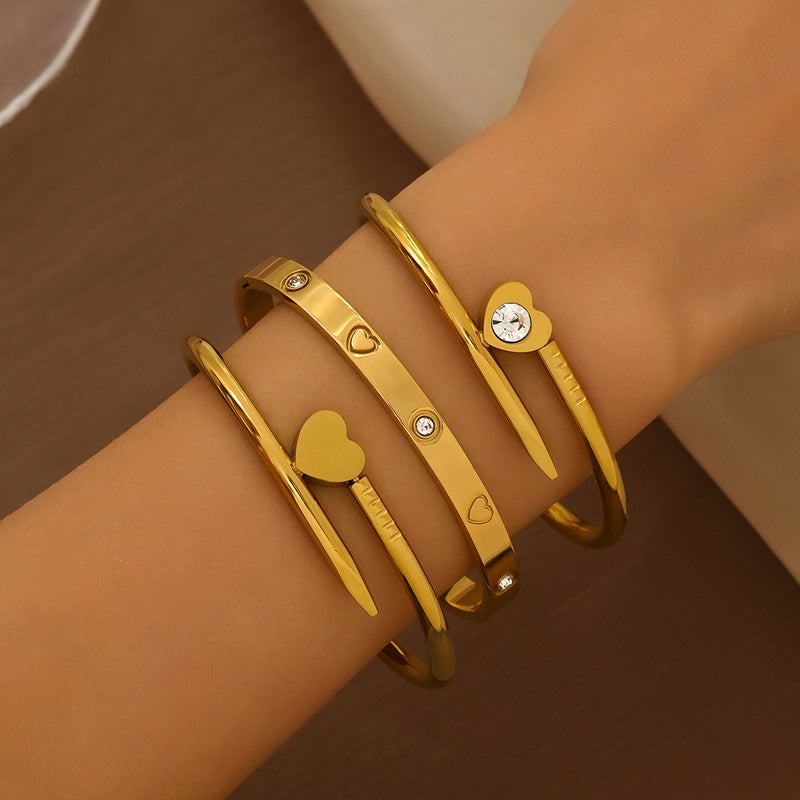 Selling Fashionable Stainless Steel Gold Bracelets Not Easy To Fade 18K Stainless Steel Jewelry Gold Bangles - Image 3